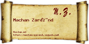 Machan Zaránd névjegykártya